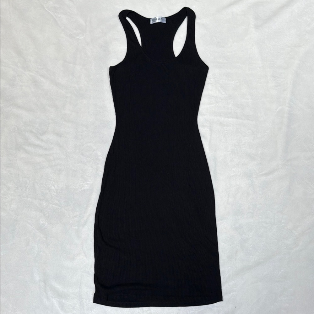 Black Halter Bodycon Midi Dress for Cocktail